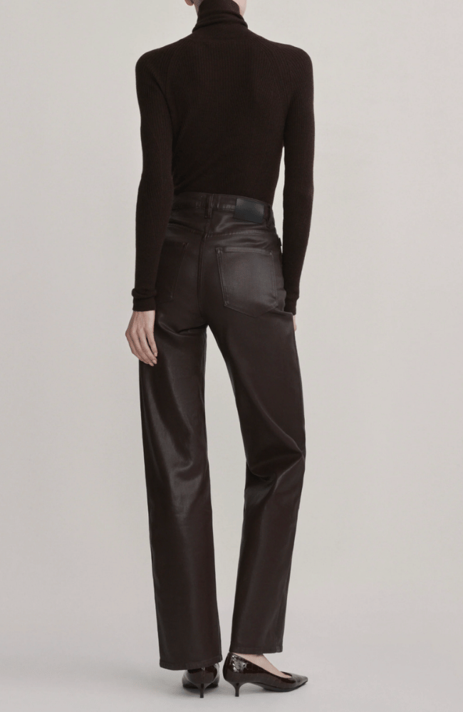 KARMINE REFINED WIDE LEG in BRAMBLE COATED-DL1961-FLOW BY NICOLE CANADA