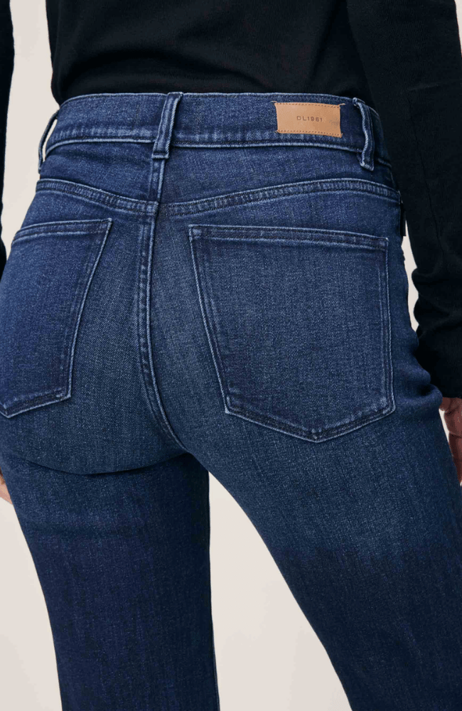 PATTI STRAIGHT LEG JEAN in BLUE CAVE-DL1961-FLOW BY NICOLE CANADA