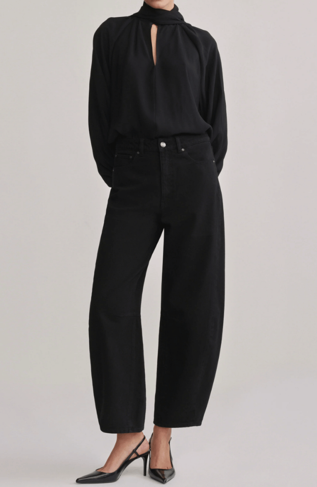 SYLVIA SHIRT in BLACK-DL1961-FLOW BY NICOLE CANADA