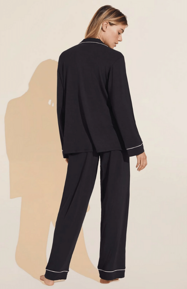 GISELE LONG PJ SET in BLACK/SORBET PINK-EBERJEY-FLOW BY NICOLE CANADA
