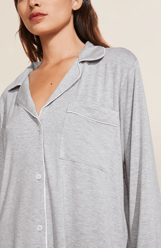 GISELE LONG PJ SET in HEATHER GREY/SORBET PINK-EBERJEY-FLOW BY NICOLE CANADA
