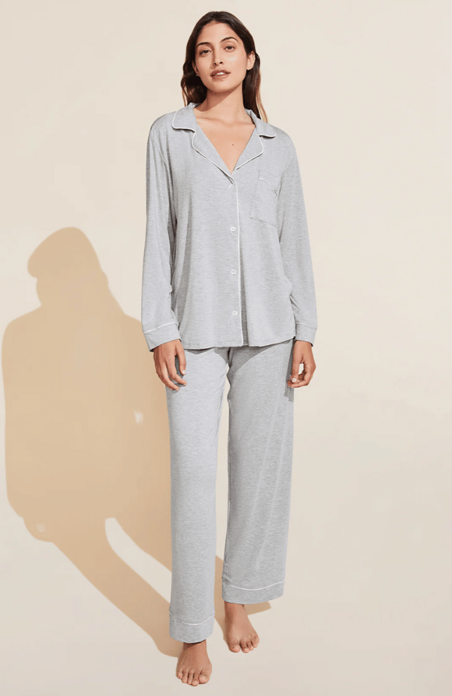 GISELE LONG PJ SET in HEATHER GREY/SORBET PINK-EBERJEY-FLOW BY NICOLE CANADA