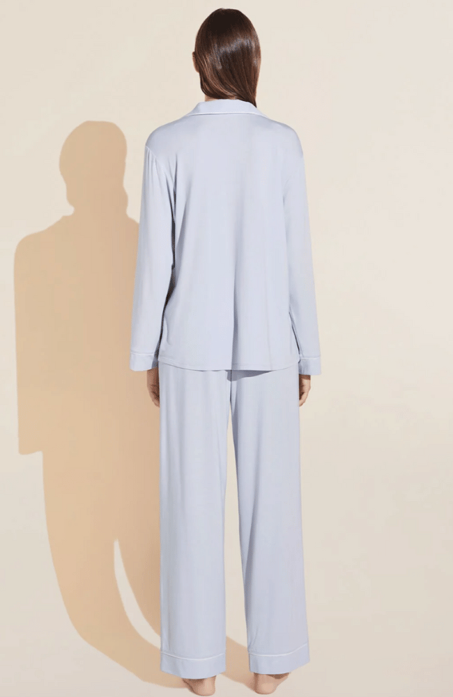 GISELE LONG PJ SET in ICE BLUE/IVORY-EBERJEY-FLOW BY NICOLE CANADA