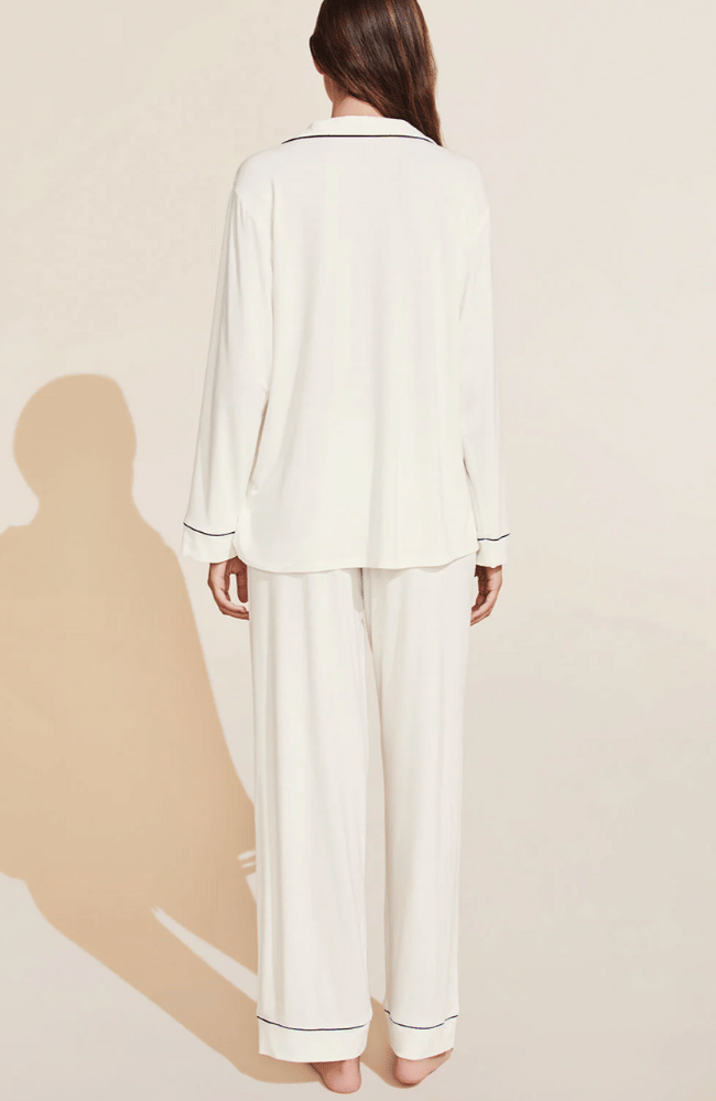 GISELE LONG PJ SET in PURE IVORY / NAVY-EBERJEY-FLOW BY NICOLE CANADA