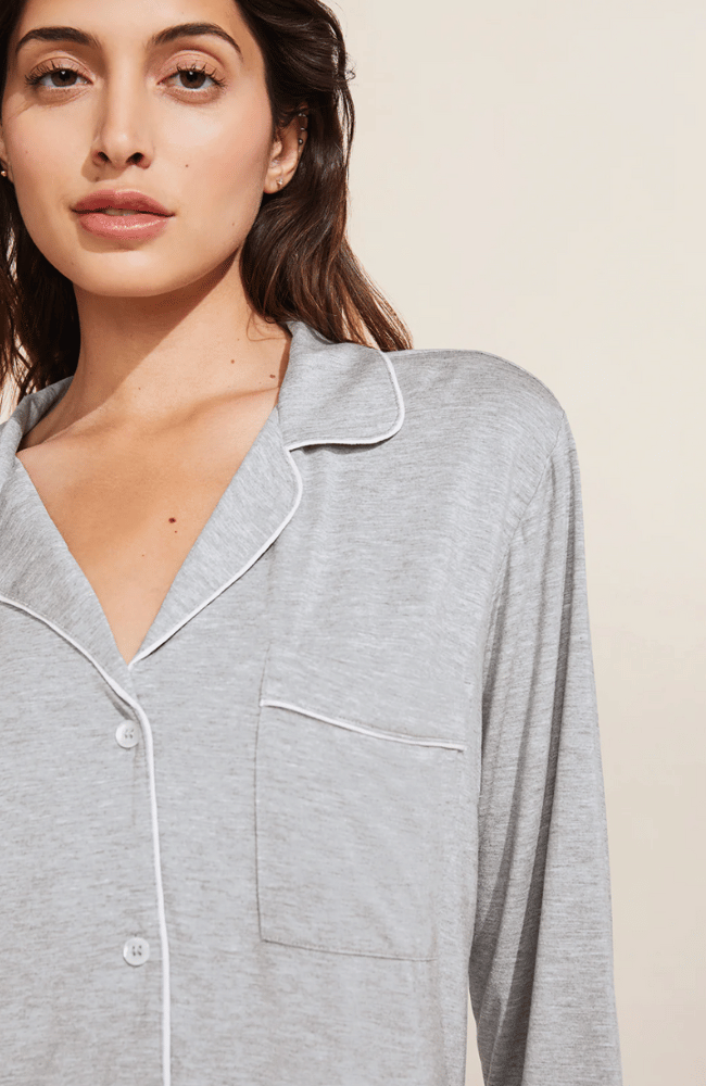 GISELE SLEEPSHIRT in HEATHER GREY/SORBET PINK-EBERJEY-FLOW BY NICOLE CANADA