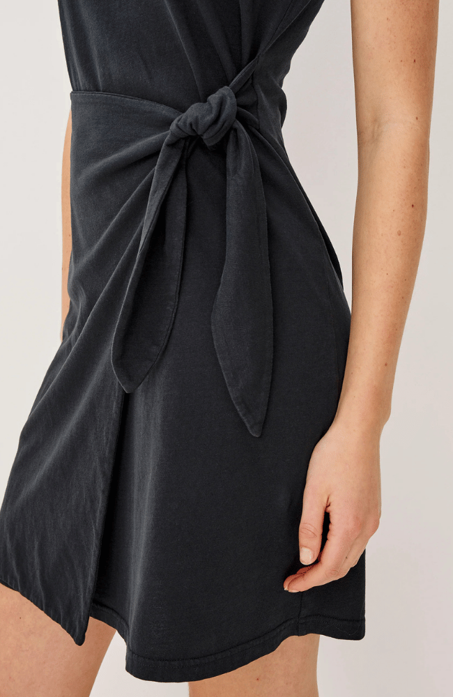 EDIE DRESS in BLACK-RAILS-FLOW BY NICOLE CANADA
