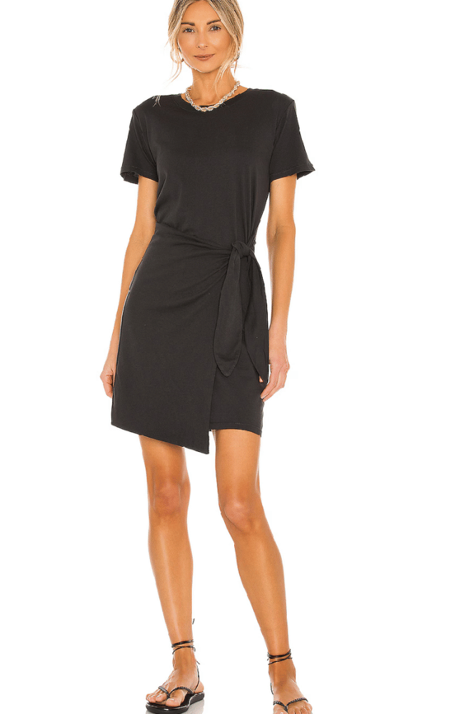 EDIE DRESS in BLACK-RAILS-FLOW BY NICOLE CANADA