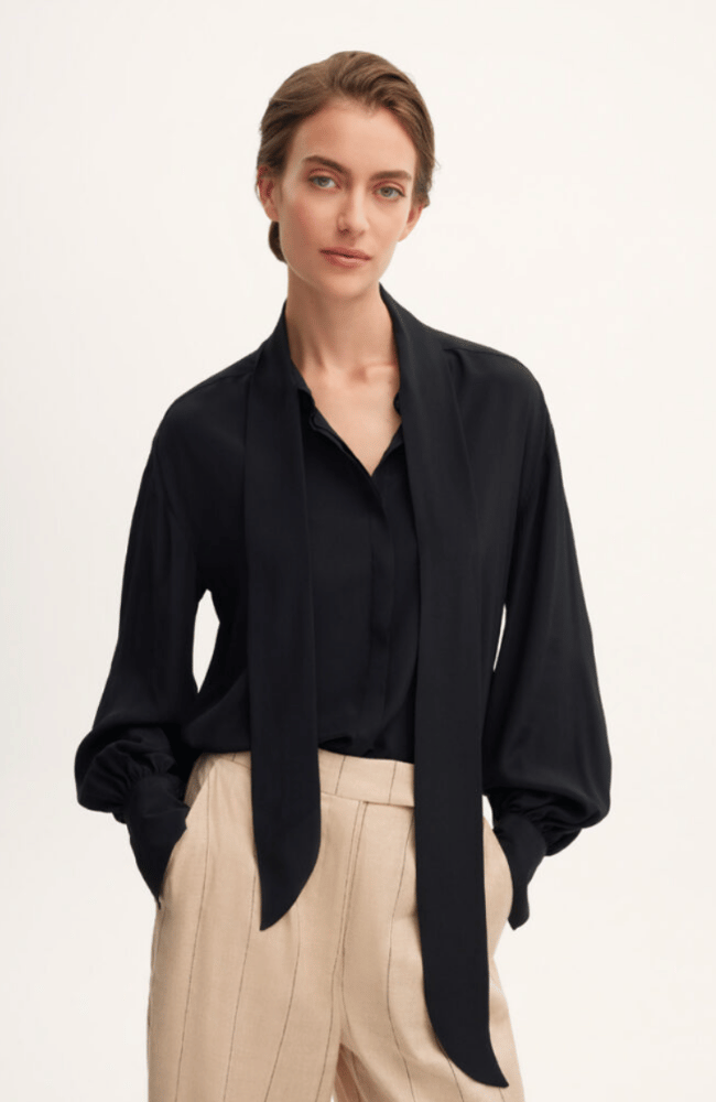 BISOU BLOUSE in BLACK-EMANOU-FLOW BY NICOLE CANADA