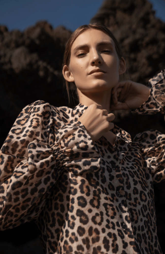NEW MAGIE BLOUSE in MULTI BROWN-EMANOU-FLOW BY NICOLE CANADA