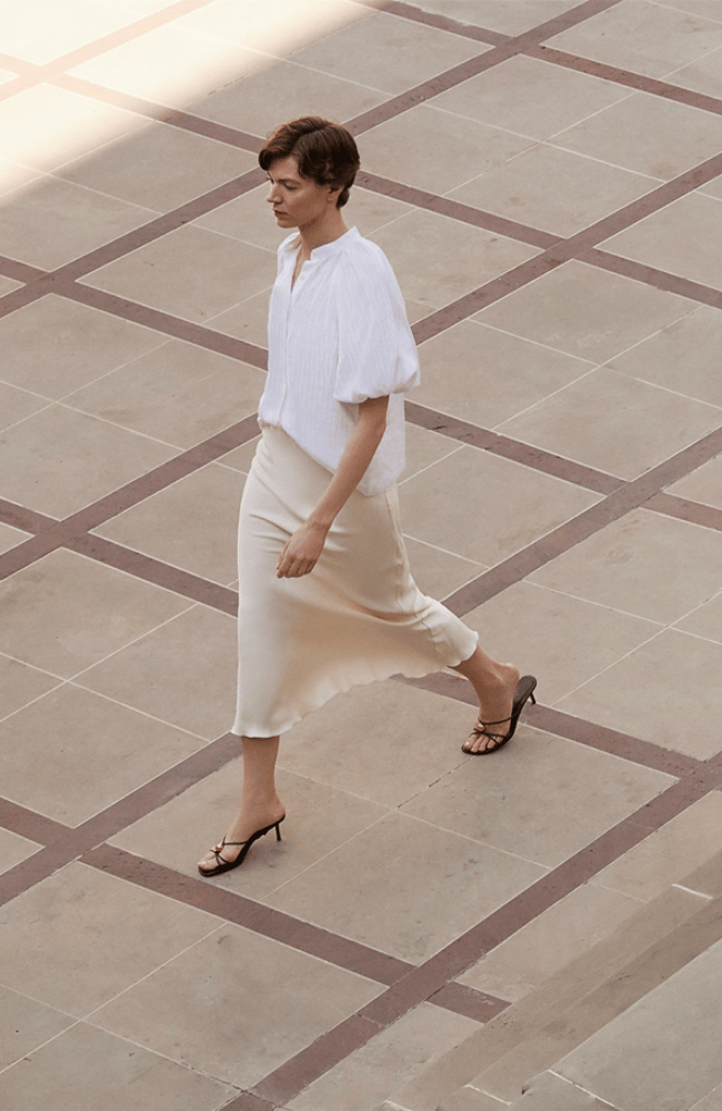 SOPHIE BLOUSE in WHITE-EMANOU-FLOW BY NICOLE CANADA