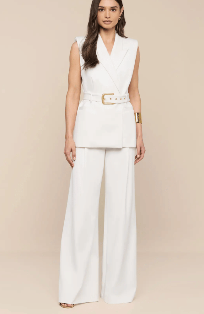 EMERLY VEST in WHITE-L'AGENCE-FLOW BY NICOLE CANADA
