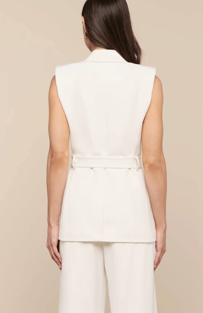 EMERLY VEST in WHITE-L'AGENCE-FLOW BY NICOLE CANADA