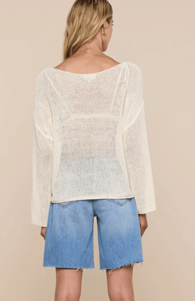 ETHAN KNIT PULLOVER in VANILLA-L'AGENCE-FLOW BY NICOLE CANADA