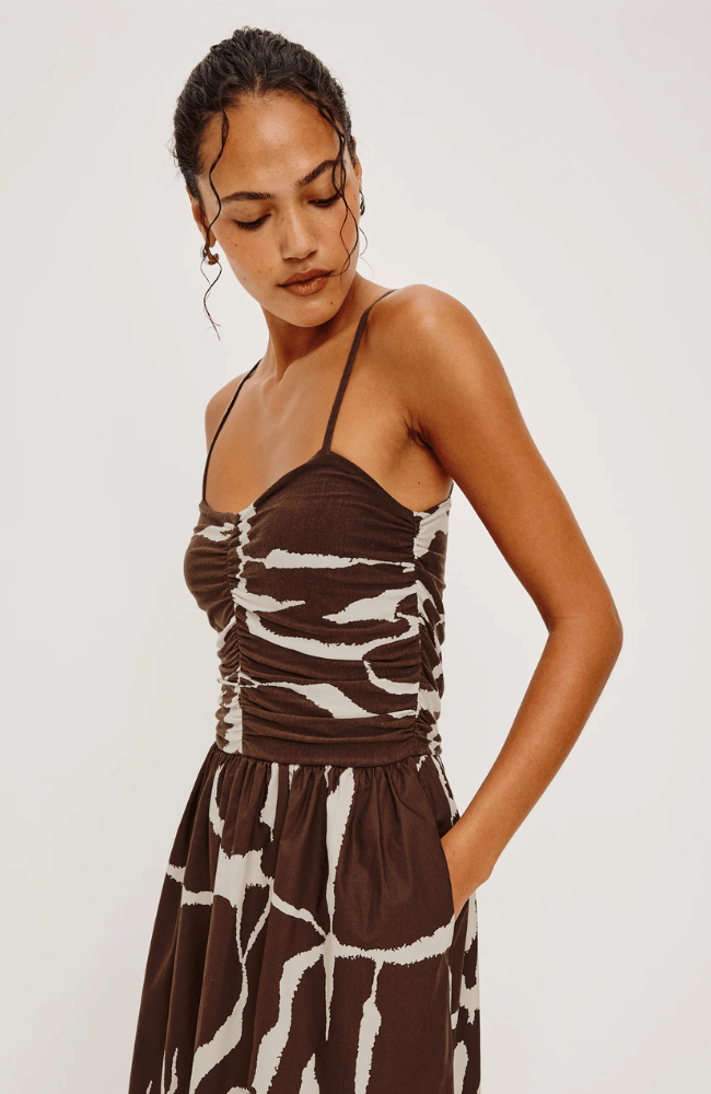 FISHER DRESS in TERRA-RAILS-FLOW BY NICOLE CANADA