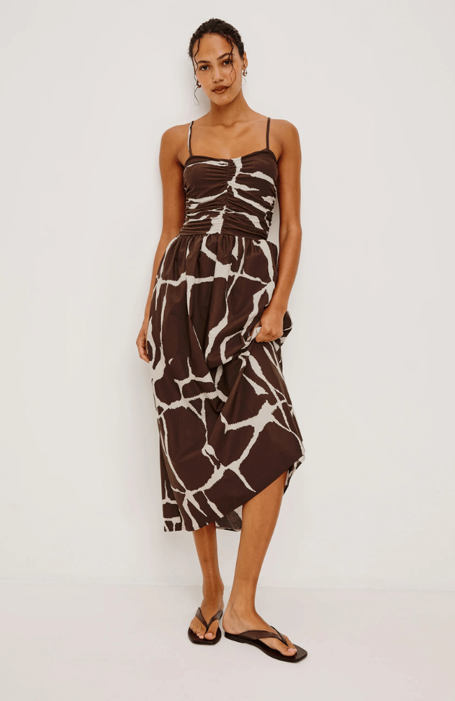 FISHER DRESS in TERRA-RAILS-FLOW BY NICOLE CANADA