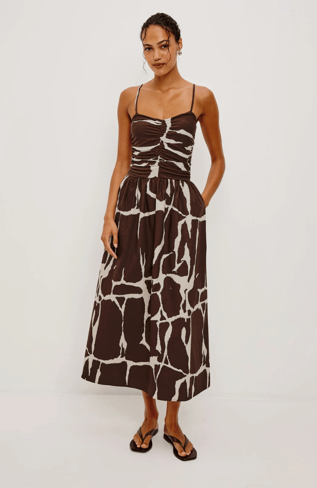 FISHER DRESS in TERRA-RAILS-FLOW BY NICOLE CANADA