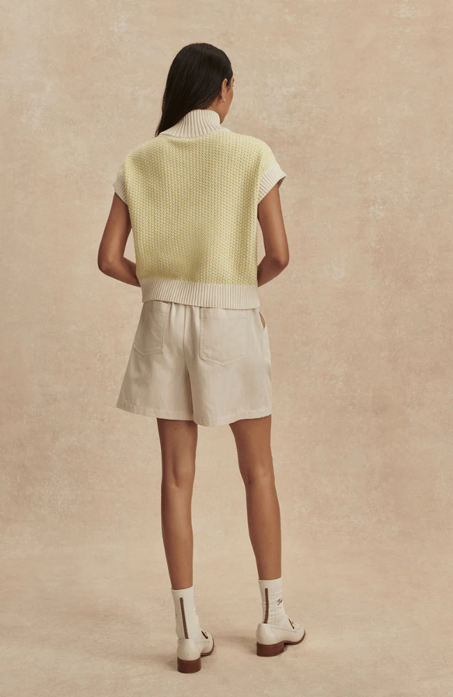 FOWLEY KNIT TOP in SNOW WHITE/LIMEAID-Varley-FLOW BY NICOLE CANADA
