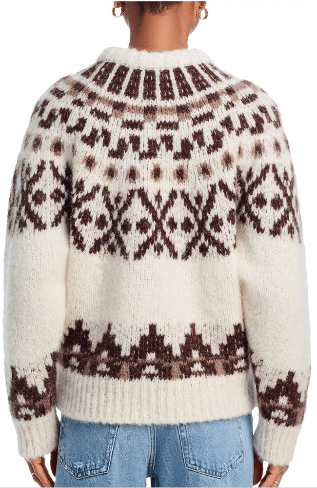 FAIRISLE SWEATER CREAM MULTI-FRAME-FLOW BY NICOLE CANADA