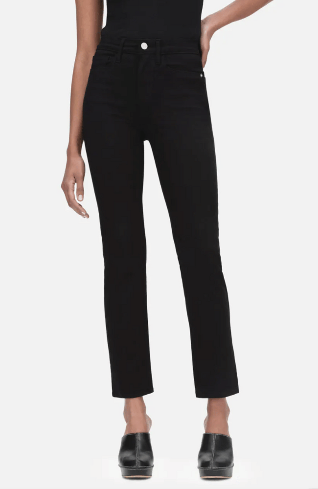 LE HIGH STRAIGHT JEANS - FILM NOIR-FRAME-FLOW BY NICOLE CANADA