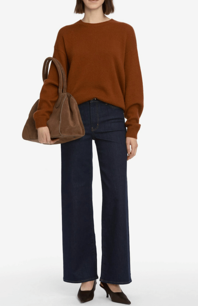 LE SLIM PALAZZO JEAN in RINSE-FRAME-FLOW BY NICOLE CANADA