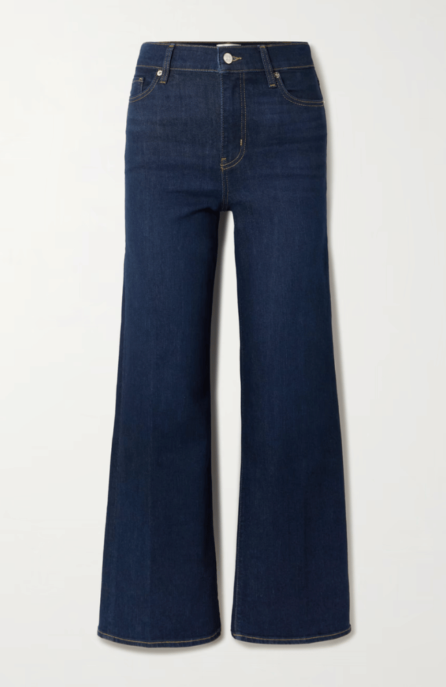 LE SLIM PALAZZO JEANS in RINSE-FRAME-FLOW BY NICOLE CANADA