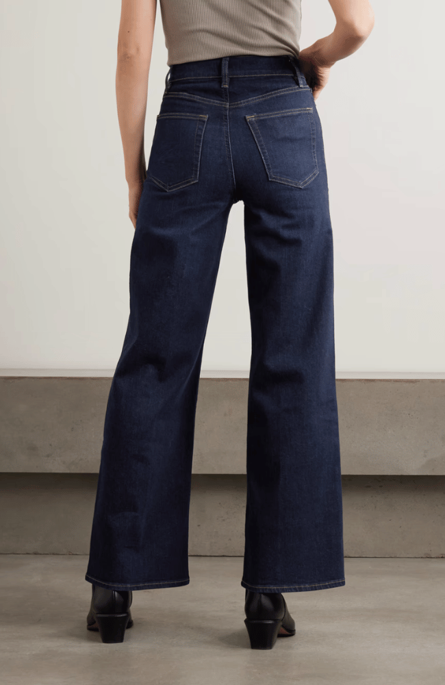 LE SLIM PALAZZO JEANS in RINSE-FRAME-FLOW BY NICOLE CANADA