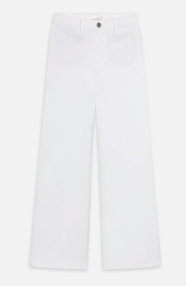 LE SLIM PALAZZO MODERNIST JEAN - WHITE-FRAME-FLOW BY NICOLE CANADA