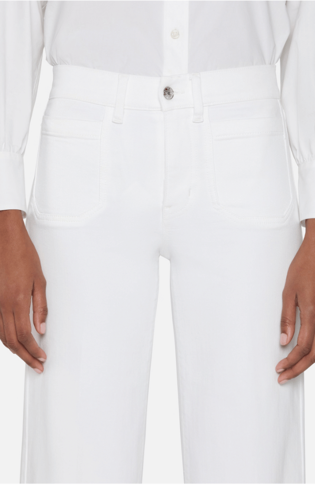 LE SLIM PALAZZO MODERNIST JEAN - WHITE-FRAME-FLOW BY NICOLE CANADA