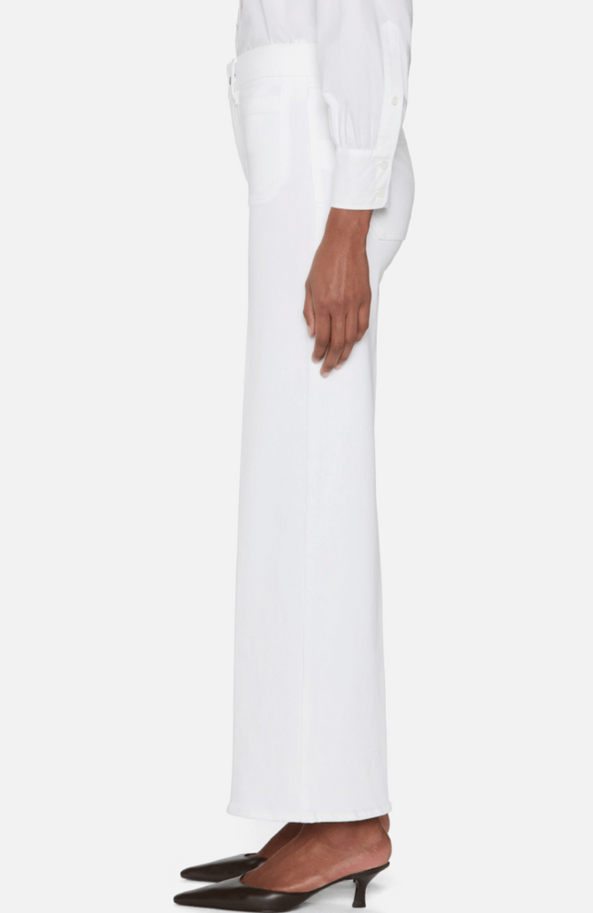 LE SLIM PALAZZO MODERNIST JEAN - WHITE-FRAME-FLOW BY NICOLE CANADA