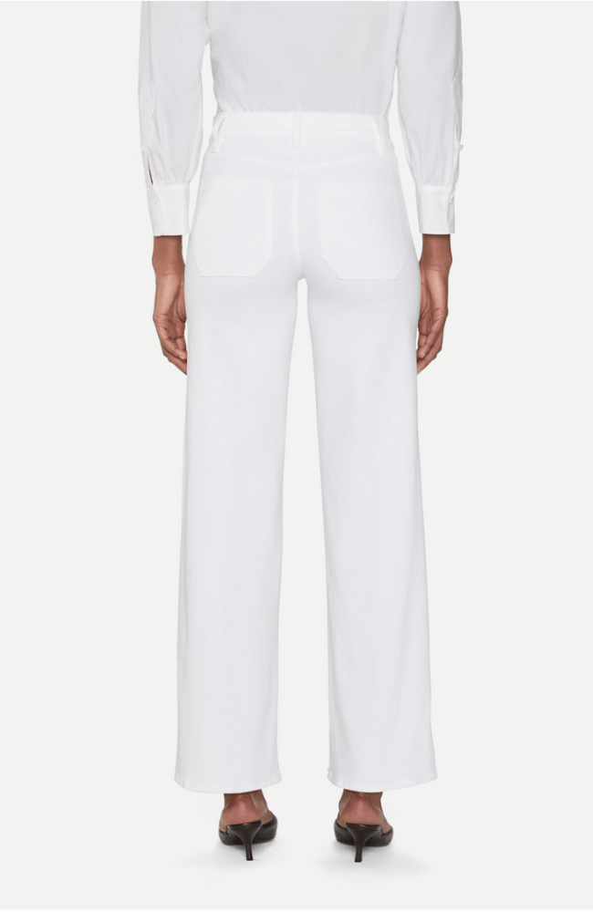 LE SLIM PALAZZO MODERNIST JEAN - WHITE-FRAME-FLOW BY NICOLE CANADA