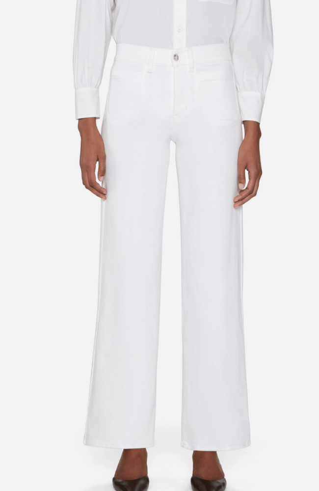 LE SLIM PALAZZO MODERNIST JEAN - WHITE-FRAME-FLOW BY NICOLE CANADA