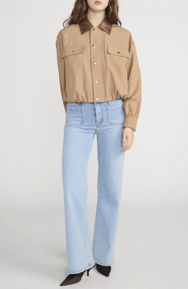 LE SLIM PALAZZO MODERNIST POCKET JEAN in TRIBUTE-FRAME-FLOW BY NICOLE CANADA