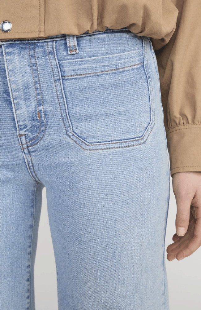 LE SLIM PALAZZO MODERNIST POCKET JEAN in TRIBUTE-FRAME-FLOW BY NICOLE CANADA