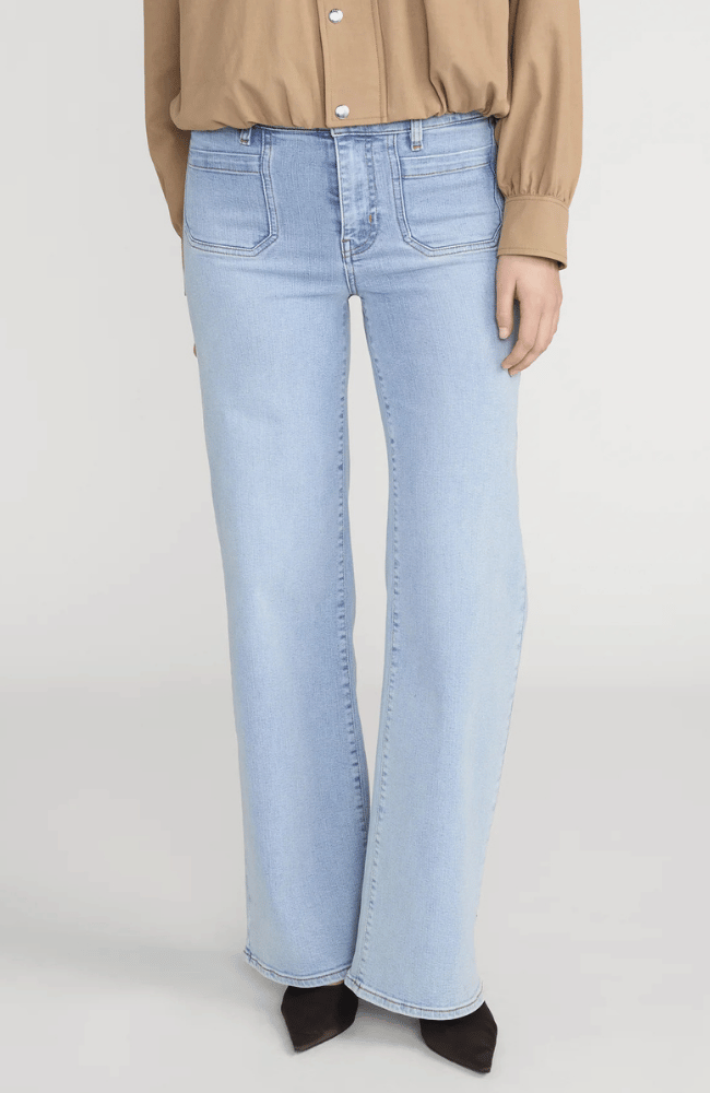 LE SLIM PALAZZO MODERNIST POCKET JEAN in TRIBUTE-FRAME-FLOW BY NICOLE CANADA