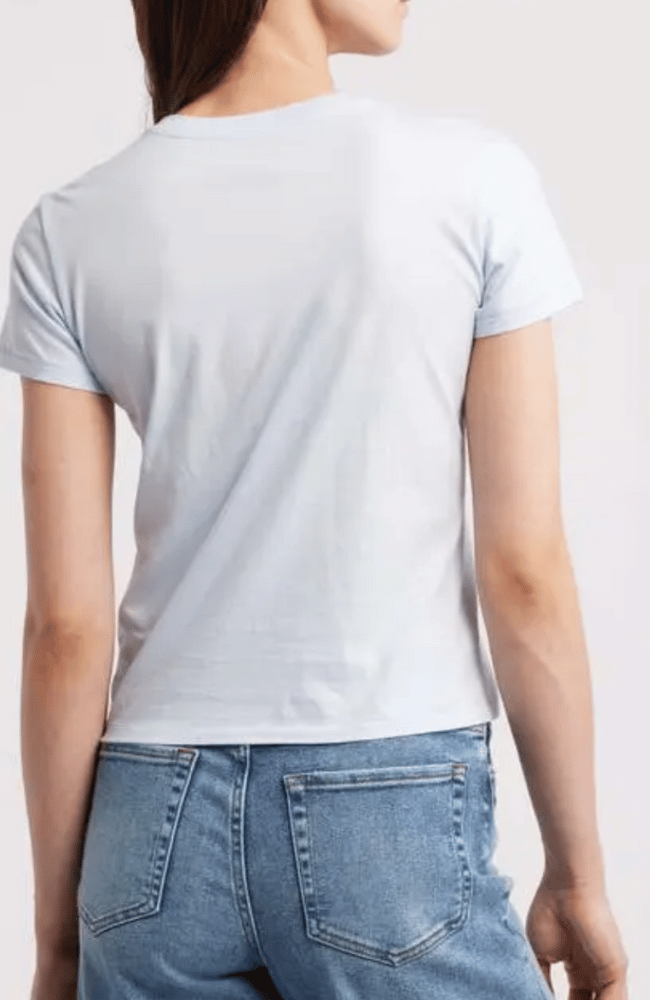 LINEN BABY TEE - LIGHT CHAMBRAY-FRAME-FLOW BY NICOLE CANADA