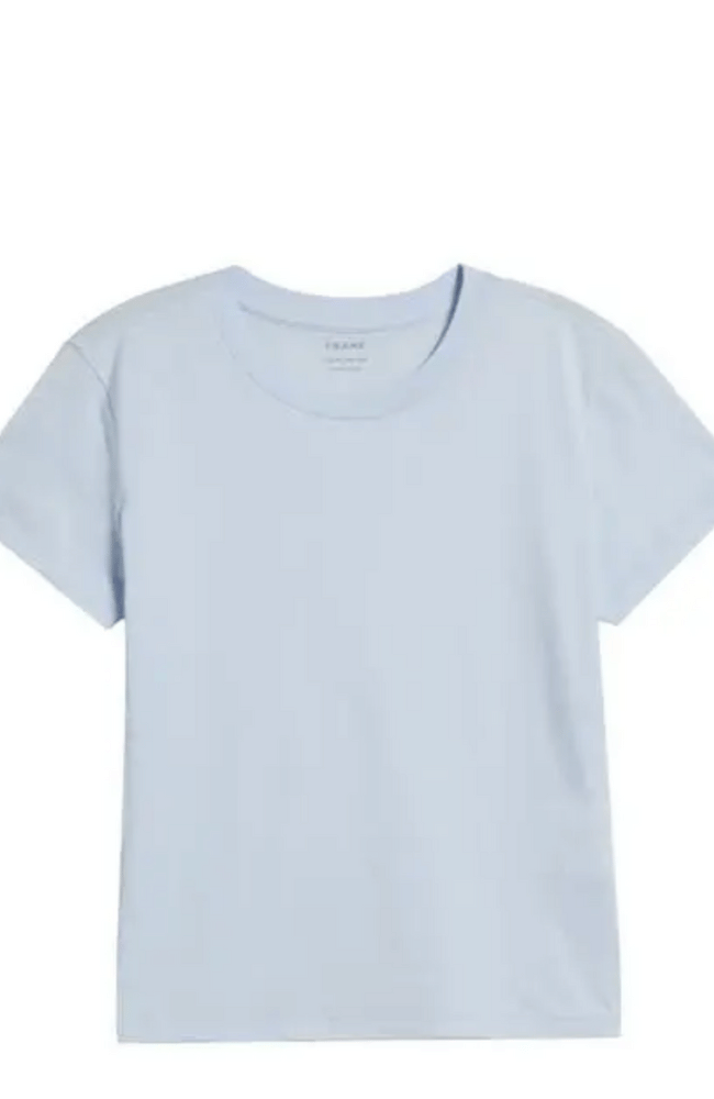 LINEN BABY TEE - LIGHT CHAMBRAY-FRAME-FLOW BY NICOLE CANADA
