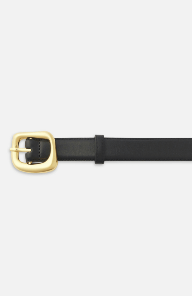 ORGANIC BUCKLE BELT in BLACK-FRAME-FLOW BY NICOLE CANADA