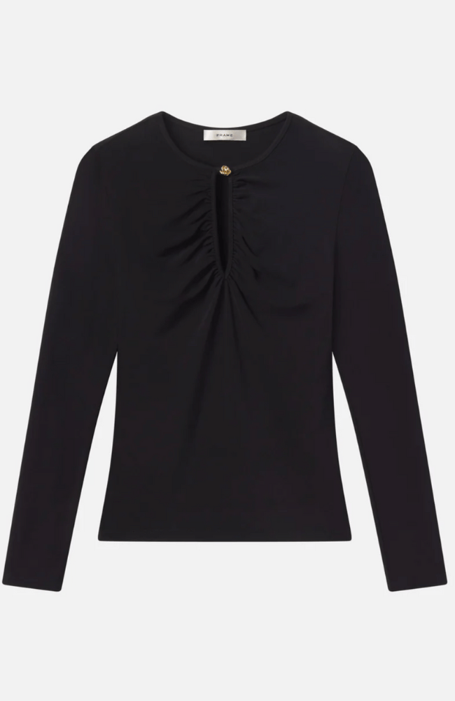 THE KEYHOLE TOP in BLACK-FRAME-FLOW BY NICOLE CANADA