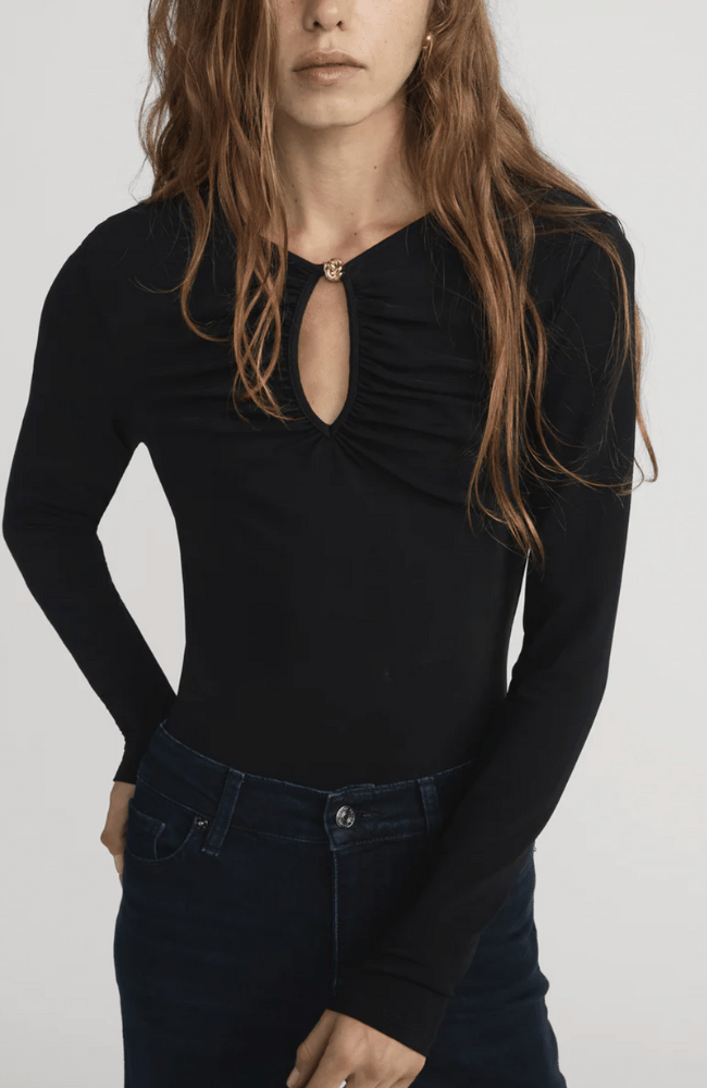 THE KEYHOLE TOP in BLACK-FRAME-FLOW BY NICOLE CANADA