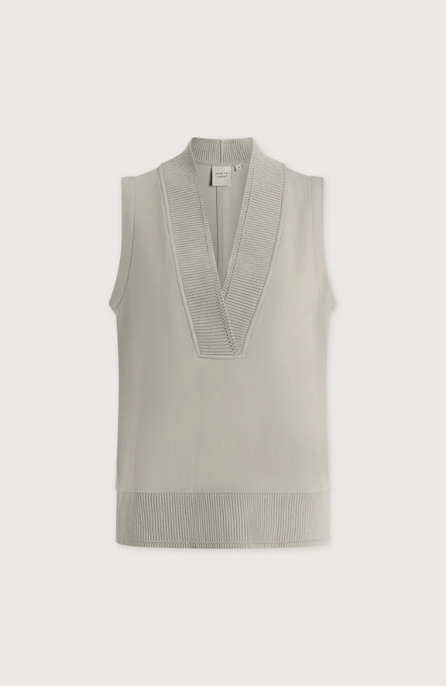 FREIDA V NECK TANK in BLUE CLAY-Varley-FLOW BY NICOLE CANADA
