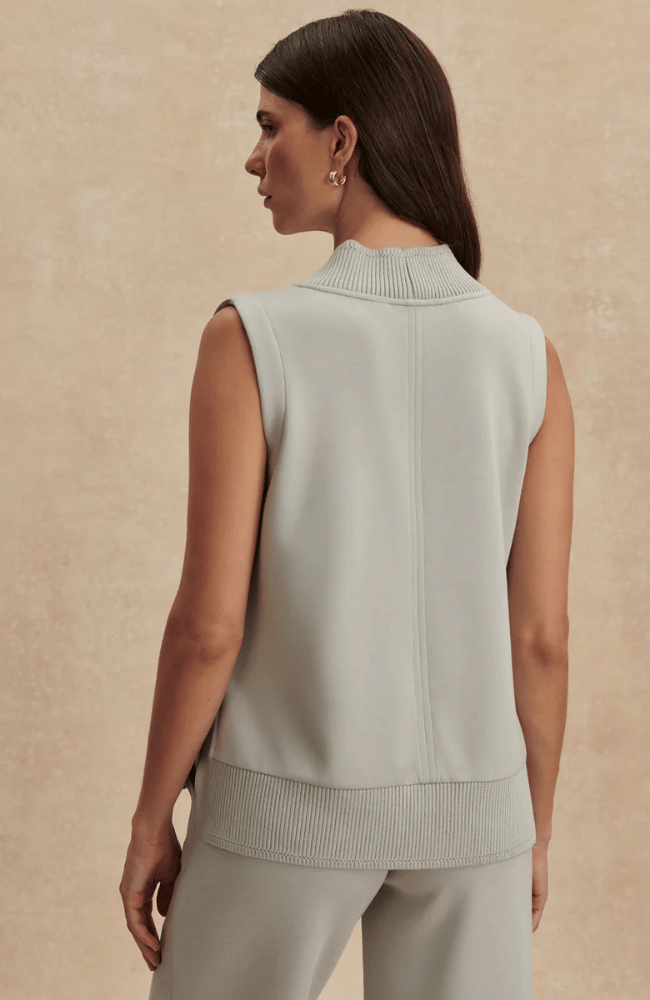 FREIDA V NECK TANK in BLUE CLAY-Varley-FLOW BY NICOLE CANADA