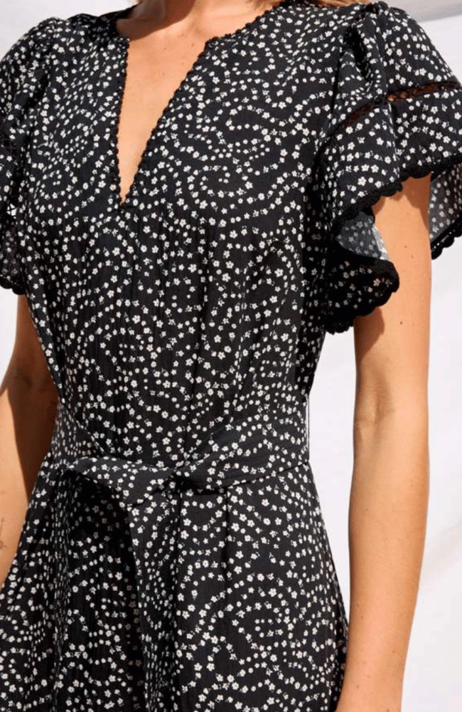 GIA DRESS in MINI CHAIN DAISIES-RAILS-FLOW BY NICOLE CANADA