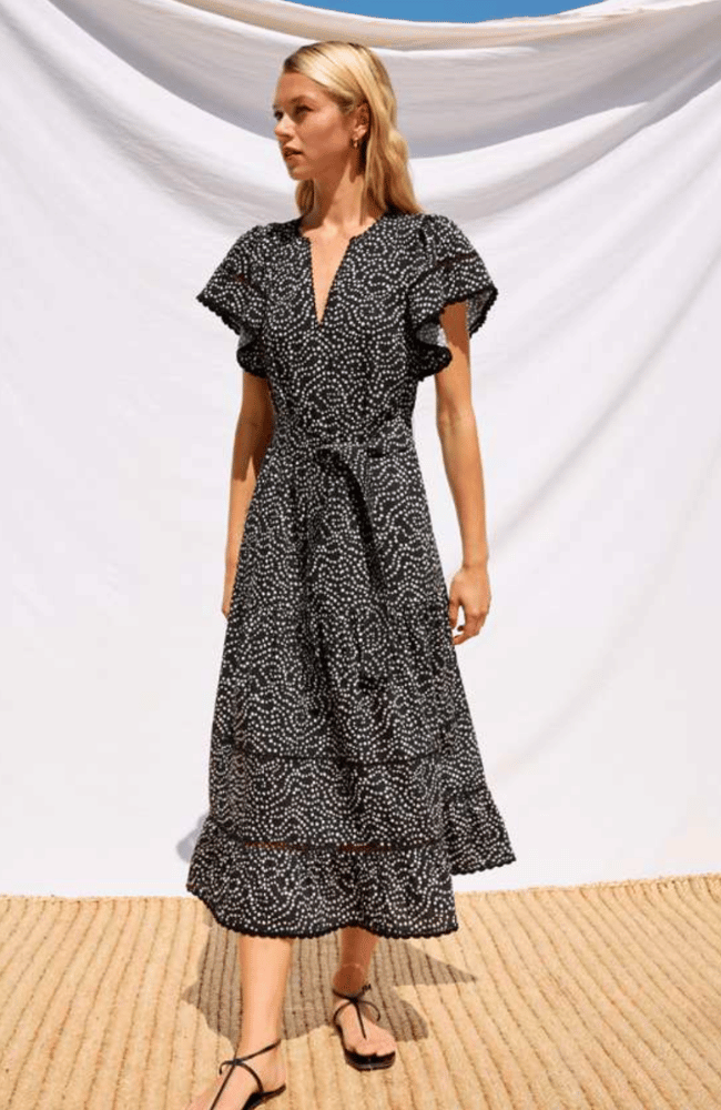 GIA DRESS in MINI CHAIN DAISIES-RAILS-FLOW BY NICOLE CANADA