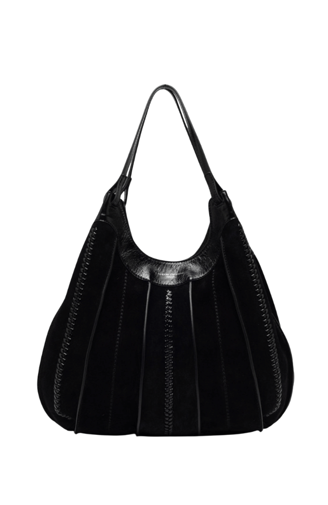 DUA SUEDE HANDBAG in BLACK-GIANNI CHIARINI FIRENZE-FLOW BY NICOLE CANADA