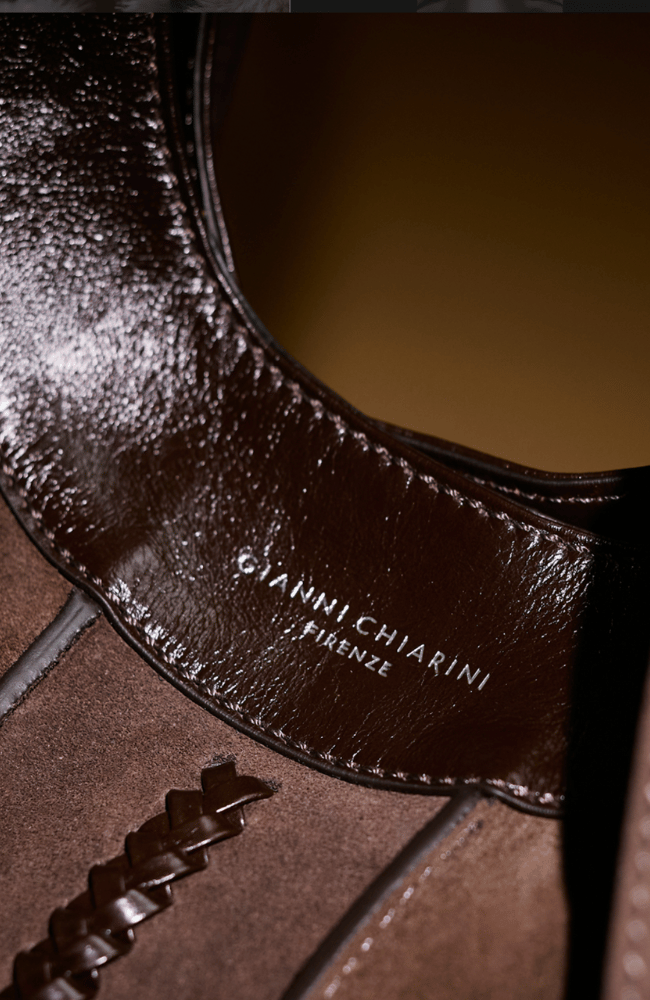 DUA SUEDE HANDBAG in ESPRESSO-GIANNI CHIARINI FIRENZE-FLOW BY NICOLE CANADA