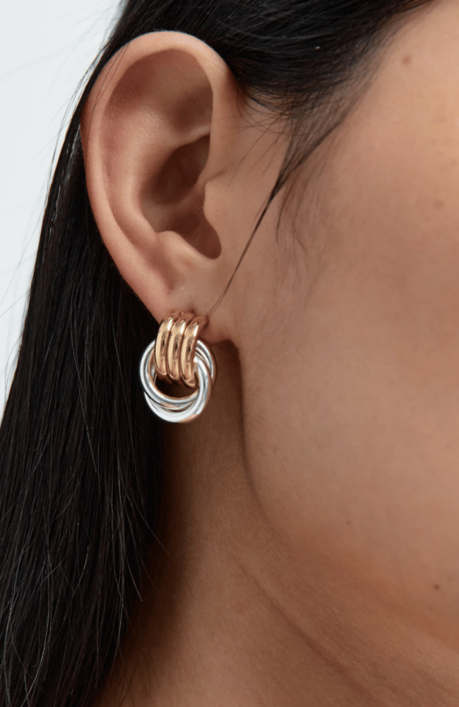 BABY KNOT EARRINGS in GOLD/SILVER-HEAVEN MAYHEM-FLOW BY NICOLE CANADA