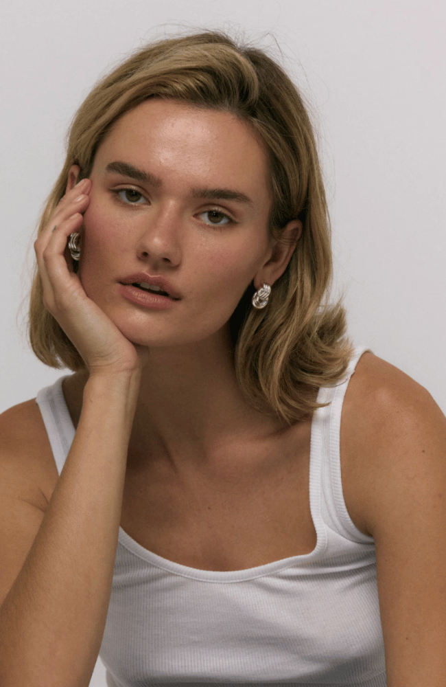BABY KNOT EARRINGS in SILVER-HEAVEN MAYHEM-FLOW BY NICOLE CANADA