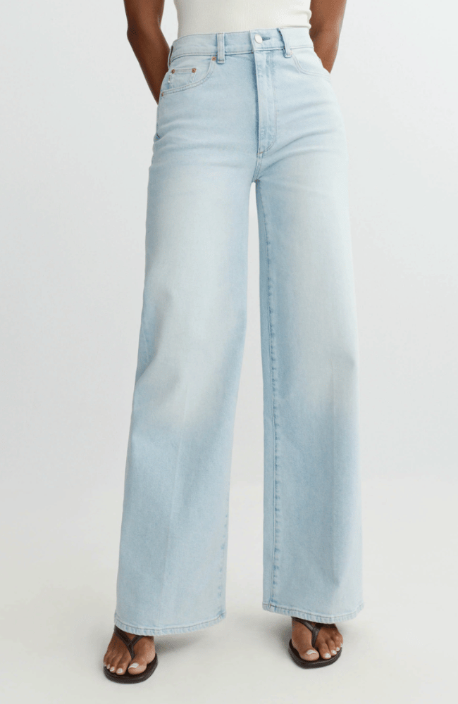 HEPBURN WIDE LEG HIGH RISE JEAN in LAZY SUNDAY-DL1961-FLOW BY NICOLE CANADA