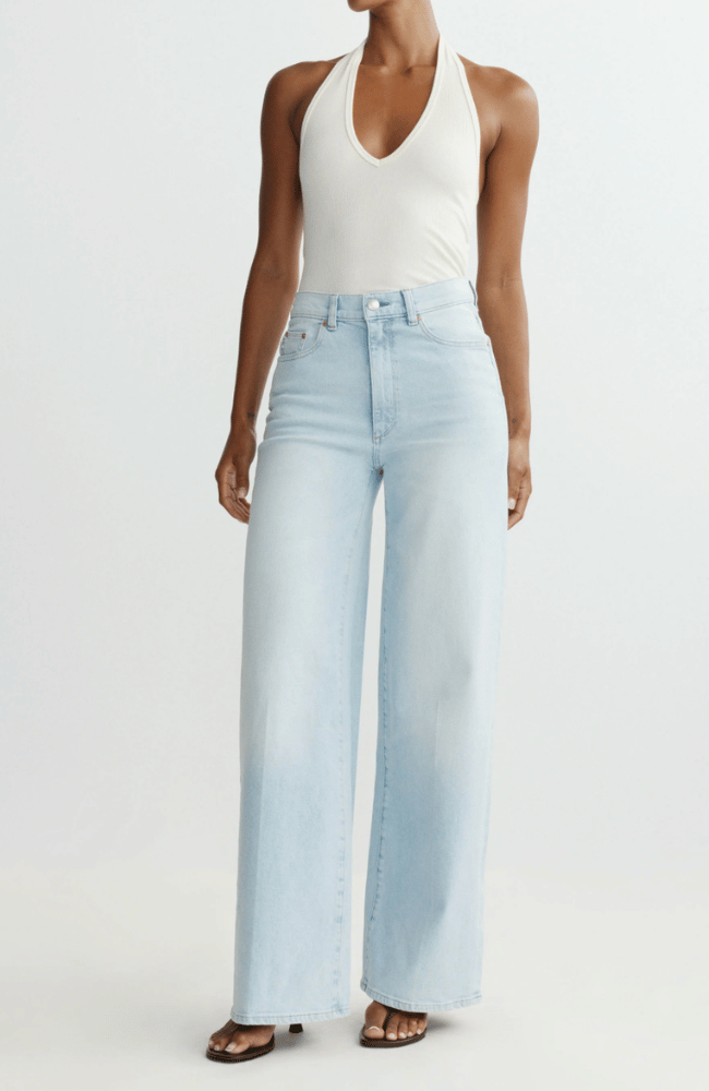 HEPBURN WIDE LEG HIGH RISE JEAN in LAZY SUNDAY-DL1961-FLOW BY NICOLE CANADA