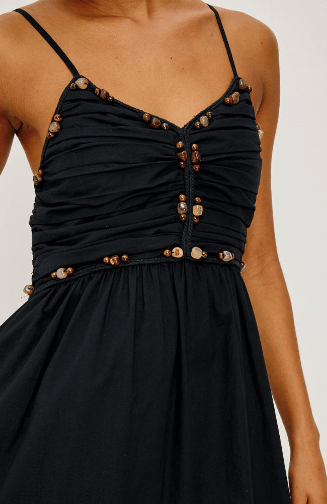 IVANA DRESS in BLACK-RAILS-FLOW BY NICOLE CANADA